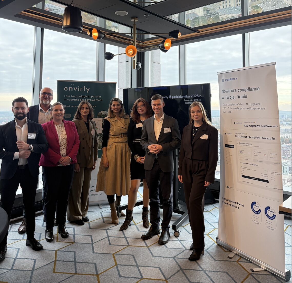 Quantifier.ai team at a conference