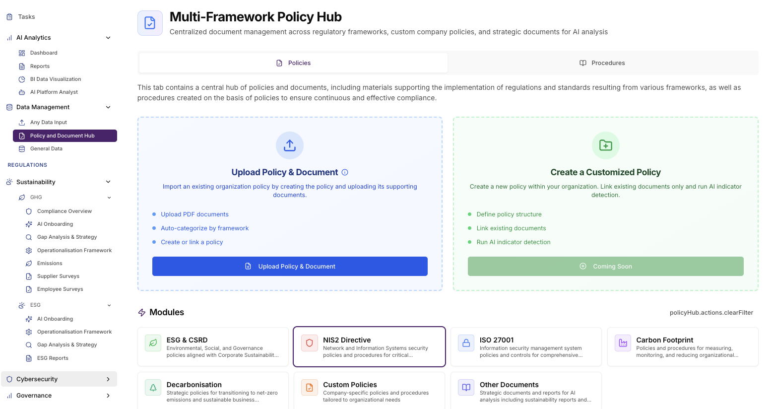 Quantifier Platform - Multi-Framework Policy Hub